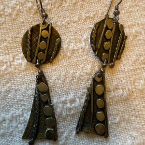 Vintage Bronze Dangle Earrings